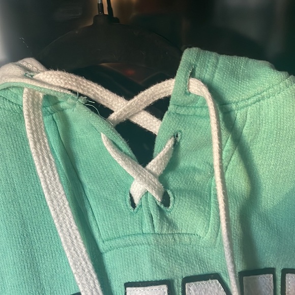 Teal MAINE oversized hoodie size L - Picture 3 of 5